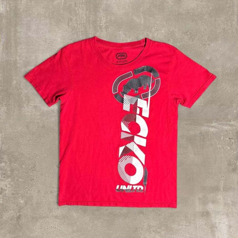 Ecko Unltd Graphic Logo T-Shirt Red Streetwear Y2K